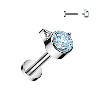 Titanium Internally Threaded Kitty Flatback Stud