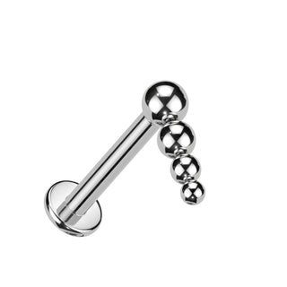 Titanium Beaded Flatback Stud (18g-16g)