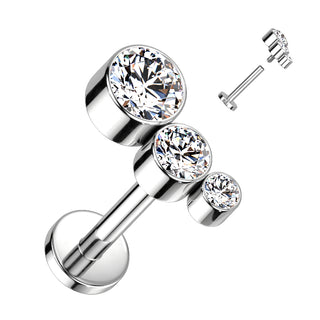 Titanium Internally Threaded Bubbles Stud
