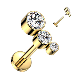 Titanium Internally Threaded Bubbles Stud
