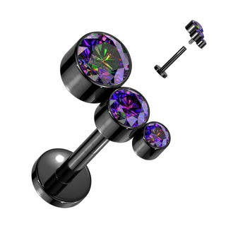 Titanium Internally Threaded Bubbles Stud
