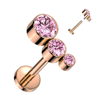 Titanium Internally Threaded Bubbles Stud