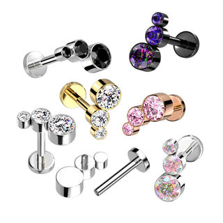Titanium Internally Threaded Bubbles Stud