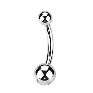 Titanium Navel Barbell - Internally Threaded (14g)