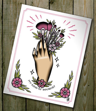 My Kind of Bouquet A4 Traditional Tattoo Flash Print