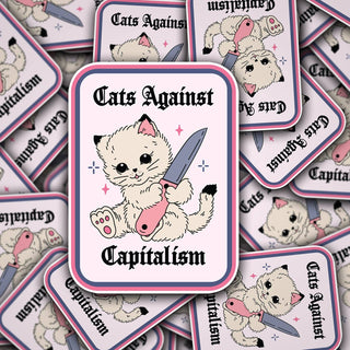 Vinyl Decal Cats Against Capitalism