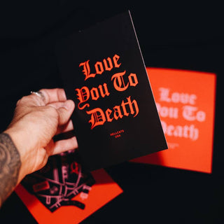 Hellcats USA - Love You To Death Postcard (Black)