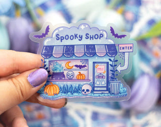 Spooky Shop Clear Sticker