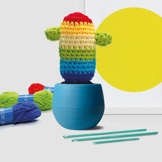 Fun Cactus Rainbow: Learn Crochet Kit