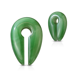 Jade Green Keyhole Hanger Taper