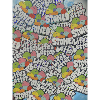 Life’s Better Stoned Glitter Sticker