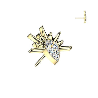 Titanium Teardrop Starburst Push Fit Top