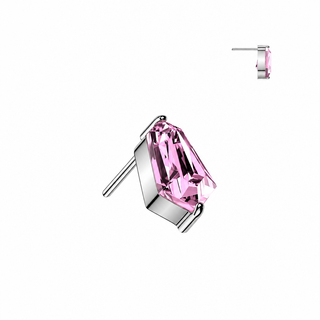 Titanium CZ Kite Push Fit Top