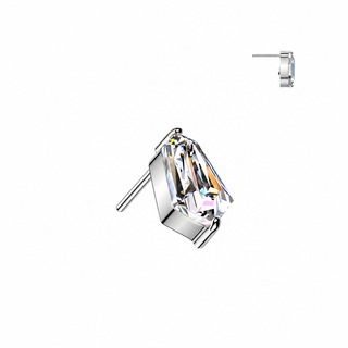 Titanium CZ Kite Push Fit Top
