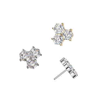 Titanium CZ Honeycomb Push Fit Top