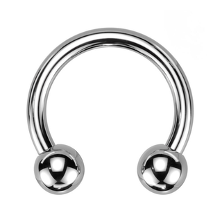 Implant Grade Titanium Horseshoe Ring - Internal Thread (18g-14g)