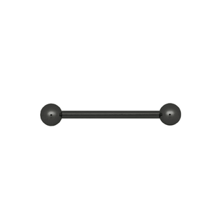 Surgical Steel Black Straight Barbell (16g-10g)