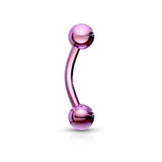 Purple Surgical Steel Curved Barbell (18g-14g)