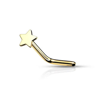 14ct Gold Star Top Nose Stud (20g)