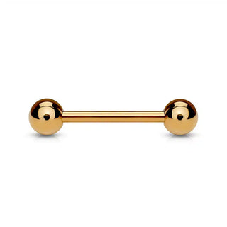 Rose Gold IP Plated Surgical Steel Barbell (14g-16g)