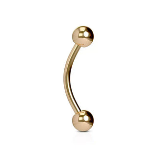 Rose Gold Surgical Steel Curved Barbell (16g-14g)