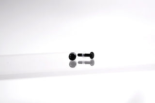Black Gorilla Glass Single Flare Plugs (1mm-12mm)