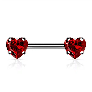 Red Heart Nipple Barbell (14g)