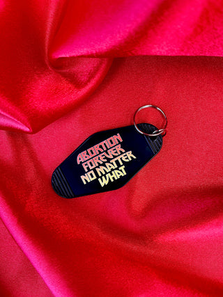'Abortion Forever' Metal Keychain