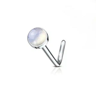 Opalite L Bend Nose Bone (20g)