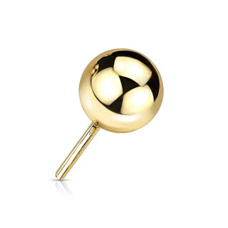 14ct Gold Threadless Ball Push Fit Top