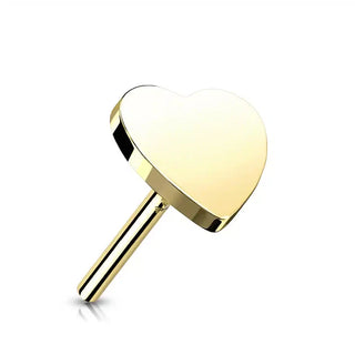 14ct Gold Threadless Heart Push Fit Top