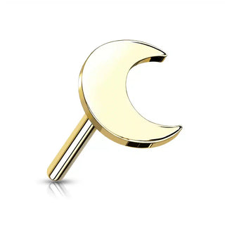14ct Gold Threadless Moon Push Fit Top