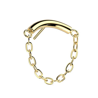 Titanium Chain Link Push Fit Top - Gold