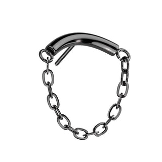 Titanium Chain Link Push Fit Top - Black