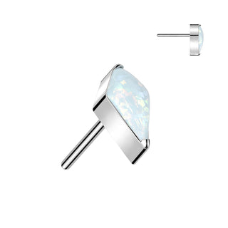 Opal Kite Shape Titanium Push Fit Top