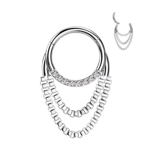 Steel Chain Hinged Segment Ring (16g)