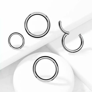 Implant Grade Titanium Hinged Segment Ring (20g-16g)