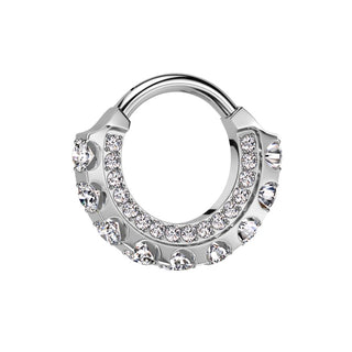 Titanium Duet Hinged Segment Ring (16g)