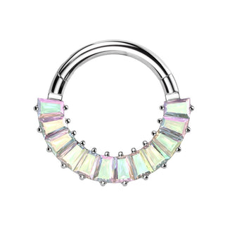 Titanium Aurora Fan Segment Ring (16g)