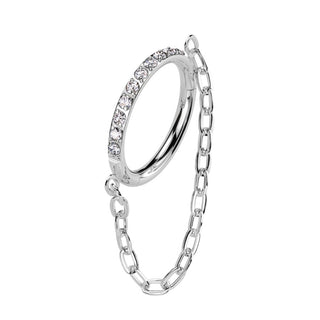 Titanium Chain Hinged Segment Ring (16g)
