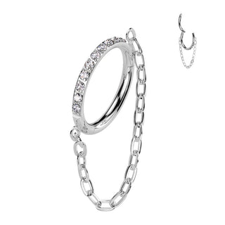 Titanium Chain Hinged Segment Ring (16g)