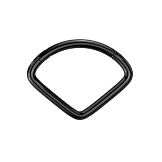 Black Titanium Chevron Hinged Segment Ring (16g)
