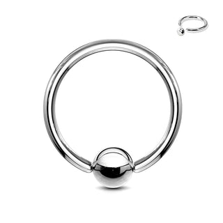 Surgical Steel Captive Bead Ring (20g-8g)