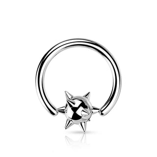 Spiked Ball Captive Bead Ring (14g)