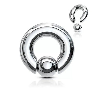 Spring Loaded Surgical Steel Captive Bead Ring (8g-0g)