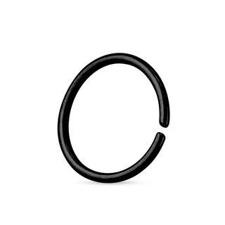 Black Steel Seamless Ring (20g-14g)