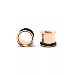 Rose Gold Steel Single Flare Tunnel (3mm-25mm)