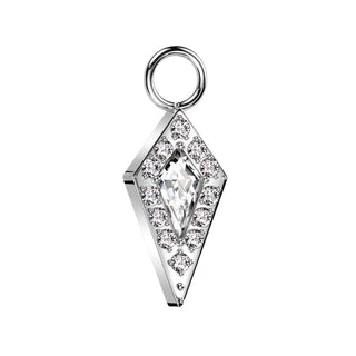 Kite Charm - Silver Titanium