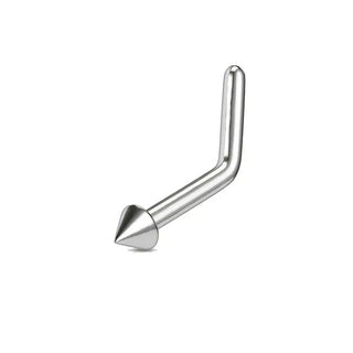 Titanium Spike L Bend Nose Stud (20g-18g)