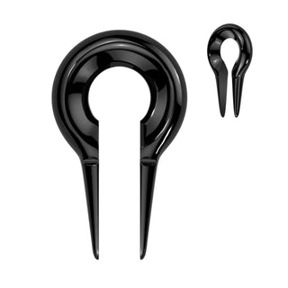 Black Keyhole Ear Weights (6mm+)